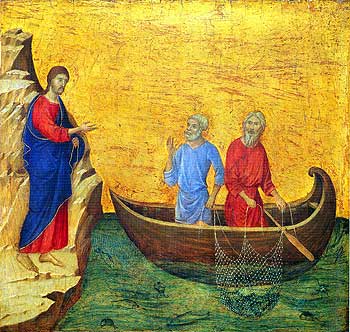 The calling of St. Andrew by Duccio